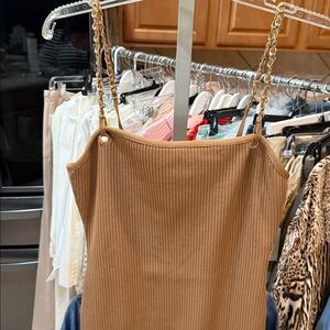 AKIRA TAN KNIT DRESS NWOT 1X